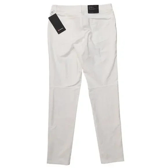 Mens Lululemon ABC Athletic Pant Slim 32 X 34 White Four Way Stretch New $128